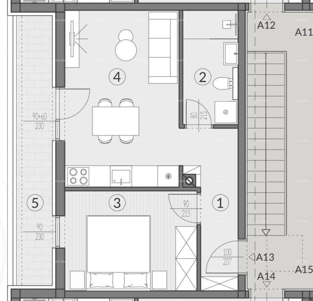 Stan Prodaja stanova u novom modernom projektu, Pula, A13
