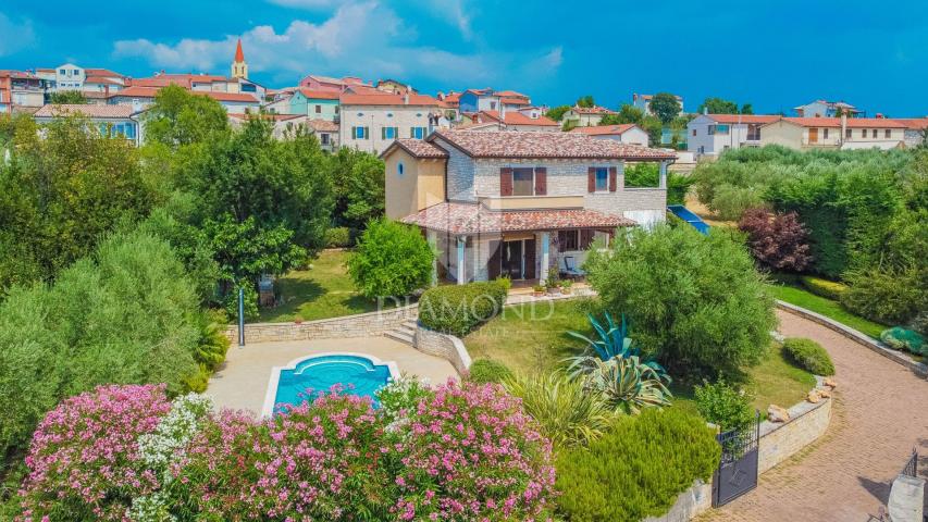 Exclusive! Brtonigla! Stone house with sea view and swimming pool!