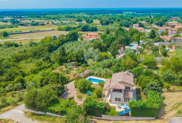 Exclusive! Brtonigla! Stone house with sea view and swimming pool!