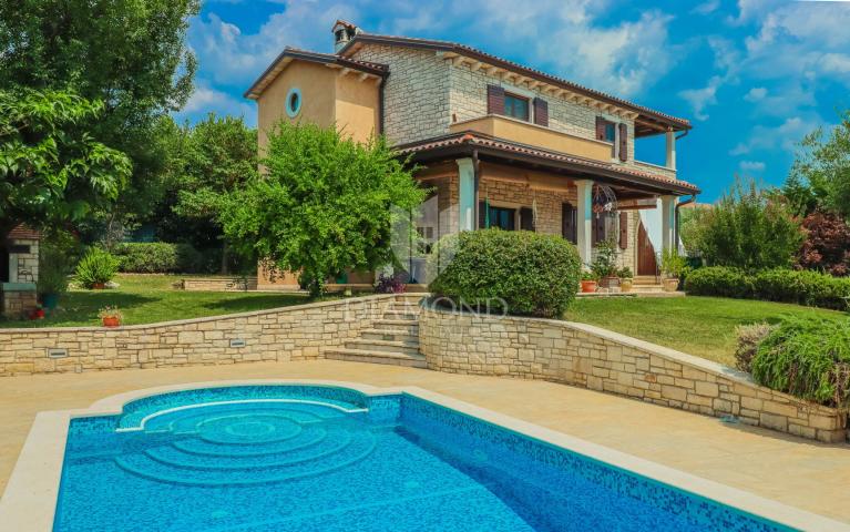 Exclusive! Brtonigla! Stone house with sea view and swimming pool!