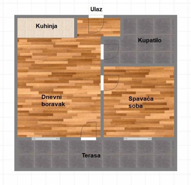 Komforan dvosoban sa prelepom terasom - NOV - USELJIV