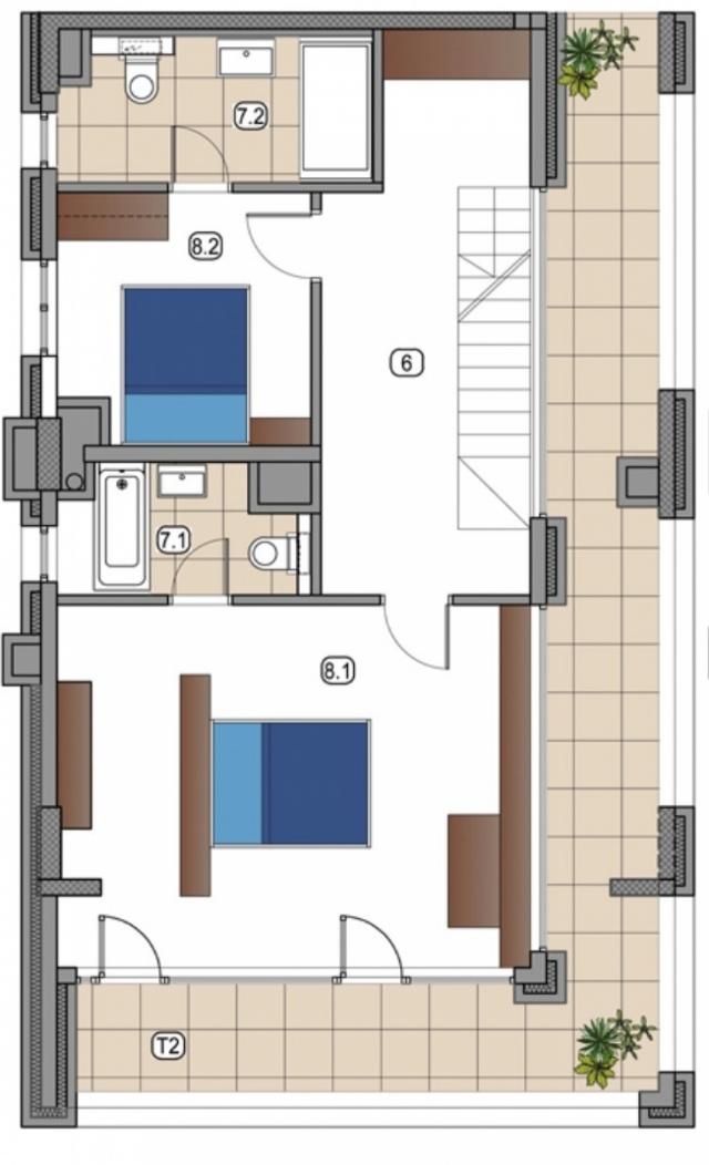 Blok 65, Tošin Bunar, 4. 0, 188m2, 9/10, dupleks