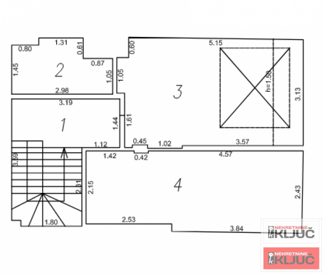 BULEVAR EVROPE, 74 m2, Četvorosoban-Duplex