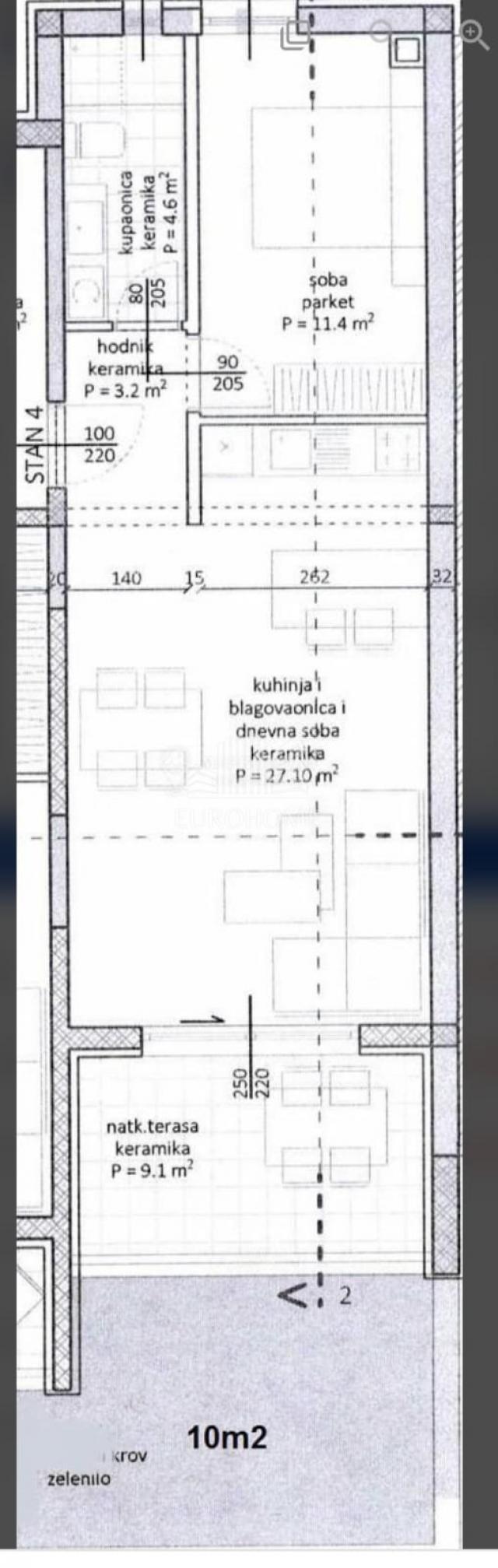 Flat Turanj, Sveti Filip I Jakov, 55,40m2