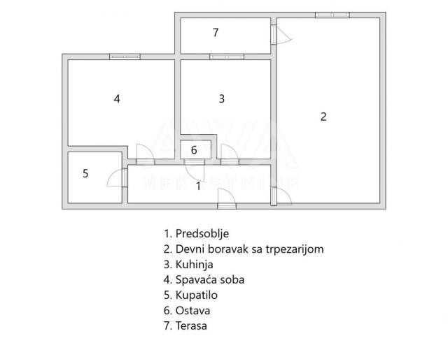 Noviji dvosoban 57m2, II Sprat, LIFT, GAS