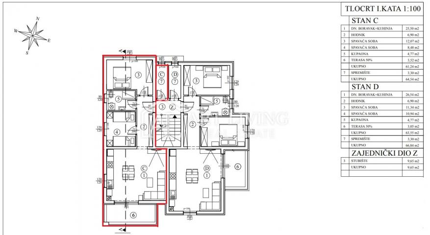 Istrien, Umag, Umgebung - moderne Wohnung im ersten Stock - NEUES GEBÄUDE