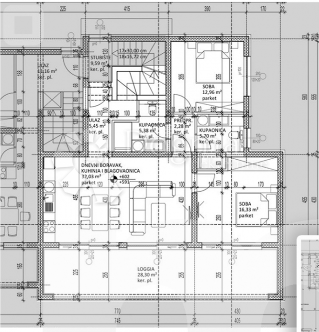 Wohnung Bibinje, 210,38m2