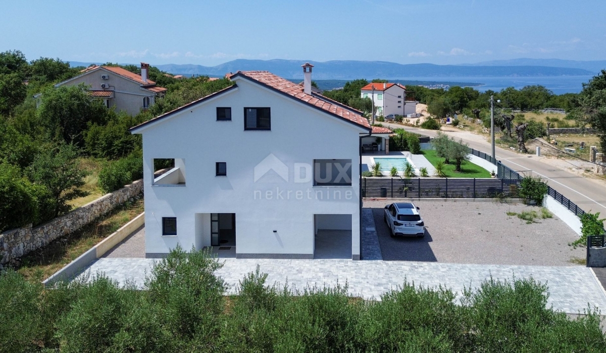 KRK ISLAND, RASOPASNO - Family house with a roof terrace, new construction near the sea!