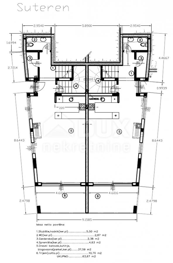 RIJEKA, KOSTRENA – zwei Villen mit zwei Swimmingpools, Garage, prächtiger Neubau mit Meerblick, selt