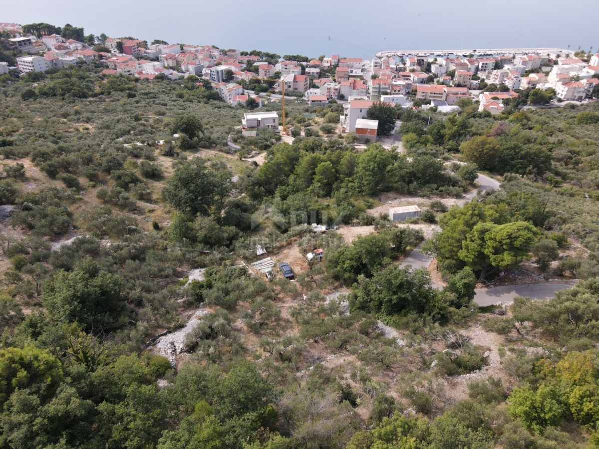 MAKARSKA, TUČEPI - građevinsko zemljište, 503 m2, pogled na more!!!