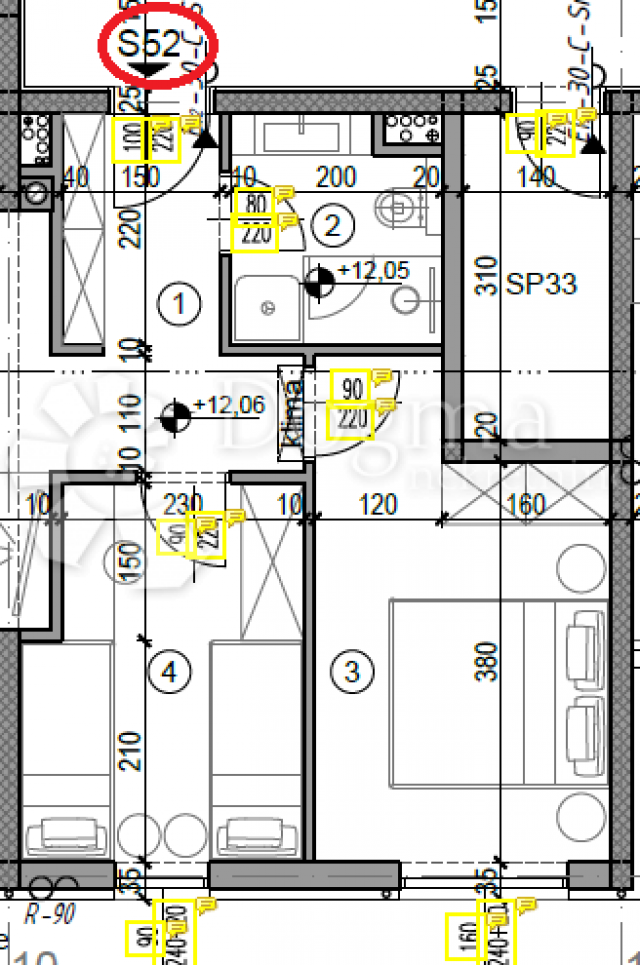 Wohnung Monvidal, Pula, 49,05m2