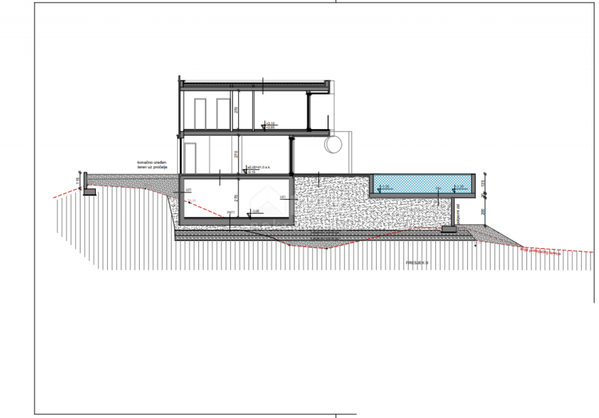 ISTRIA, RABAC - Land with building permit and sea view