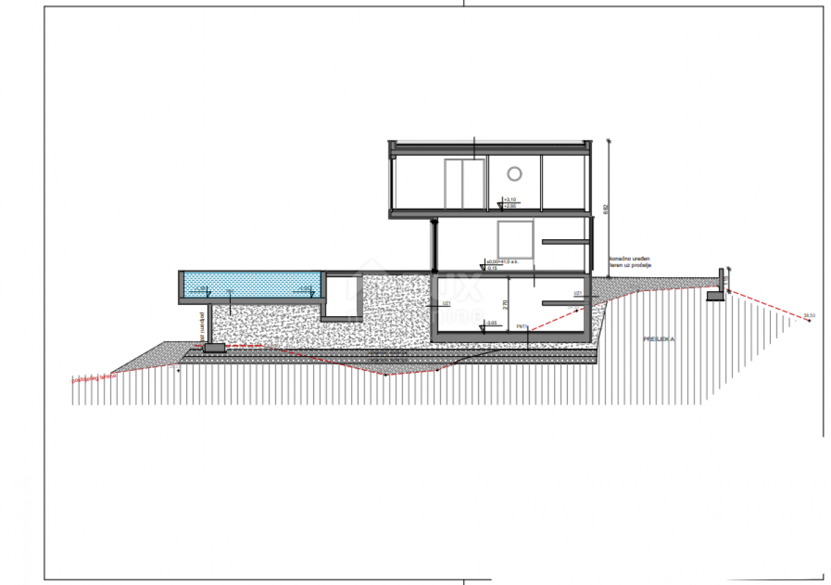 ISTRIA, RABAC - Land with building permit and sea view