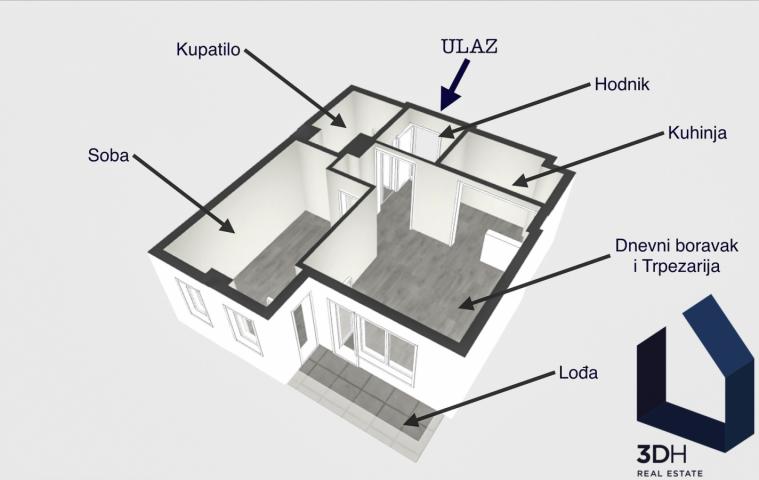 Zemunske kapije 2. 0, 50m2 sa lođom, kompletno opremljen 