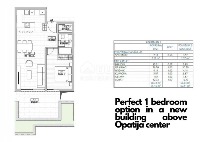 OPATIJA, ZENTRUM – Herrenapartment in einem luxuriösen Neubau oberhalb des Zentrums von Opatija mit 