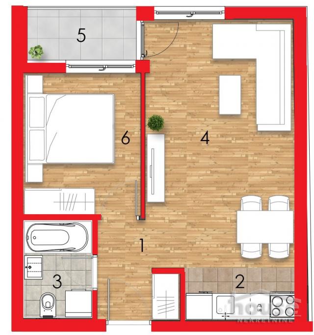 Izdavanje NOVI SAD, TELEP, kv: 42, € 450, ID: 9116631