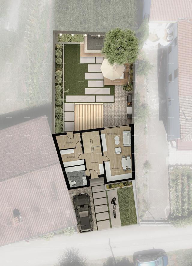 Bauland Grundstück für ein Einfamilienhaus 90m². Muntić.