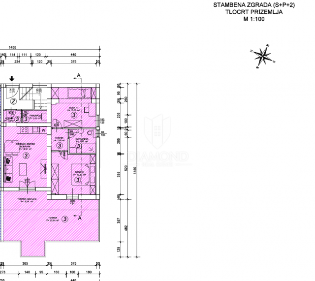 Wohnung Marinići, Viškovo, 87,15m2