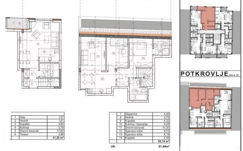 Dva stana u jednom, 80m2, pdv