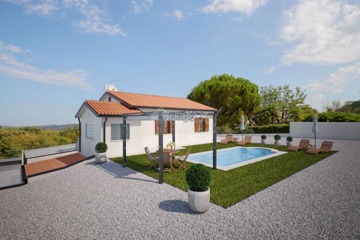 ISTRIA, BUJE - Detached house with pool and sea view