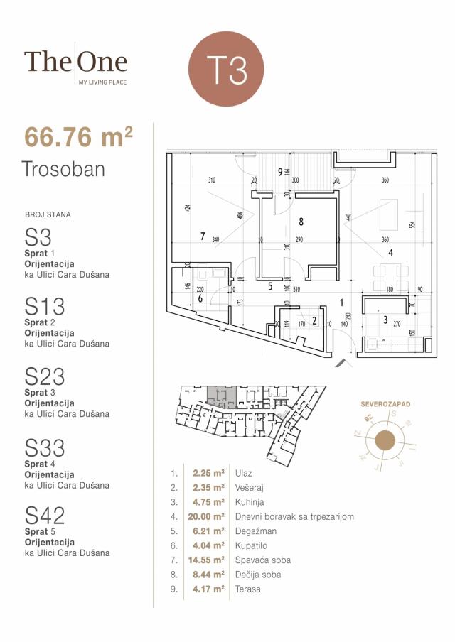 Trosoban stan 66. 76 m2 - Direktno od investitora!