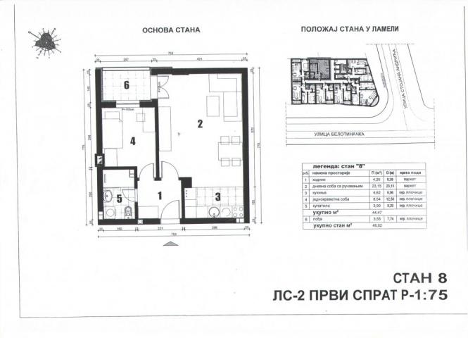 Stan u izgradnji Niš ledena stena 48. 02m2 cena 62. 500 evra