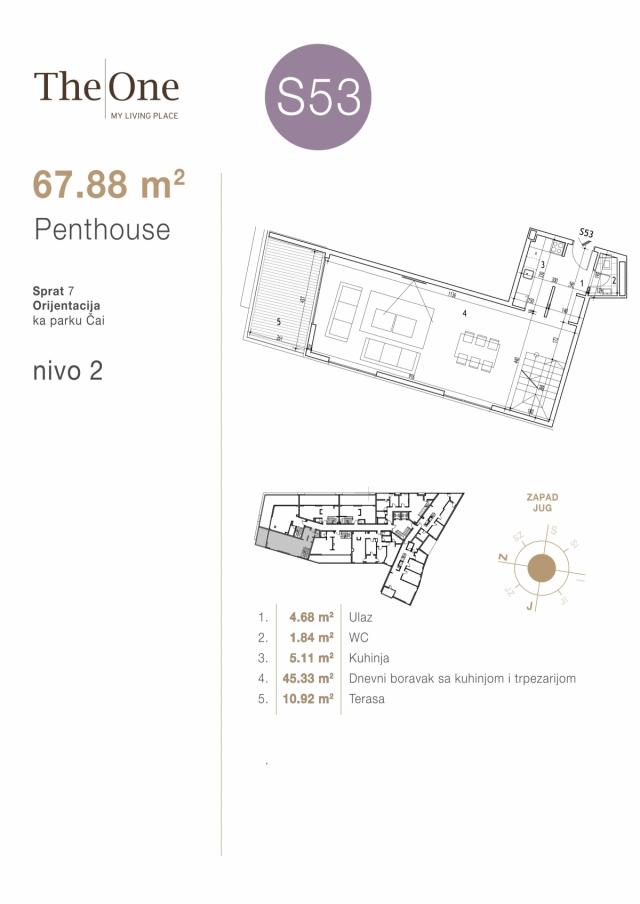 Penthouse 3 nivoa 220. 86m2 - Direktno od investitora!