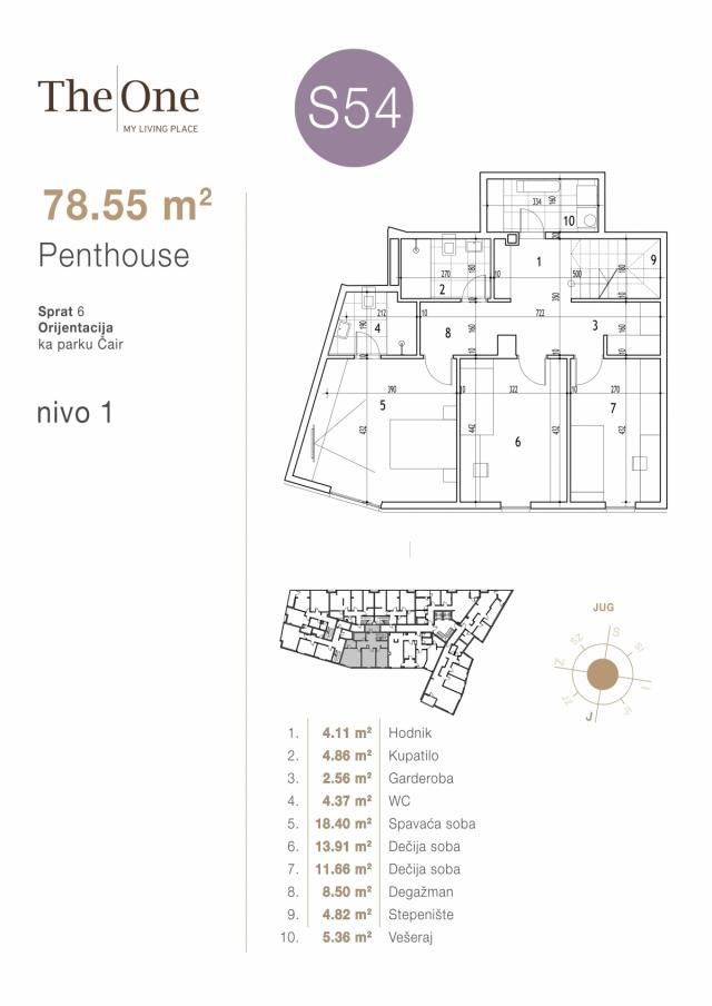 Penthouse 3 nivoa 214. 33m2 - Direktno od investitora!