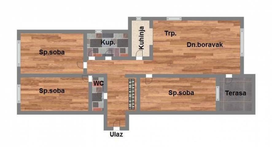 CENA SA PDV-om! - Troiposoban 79m2 - B. P. Pavla