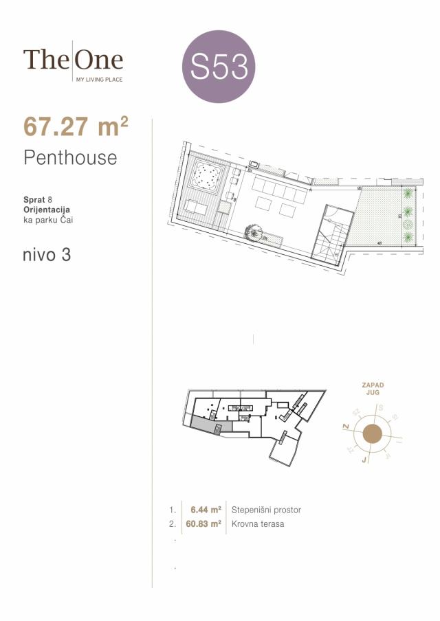 Penthouse 3 nivoa 220. 86m2 - Direktno od investitora!