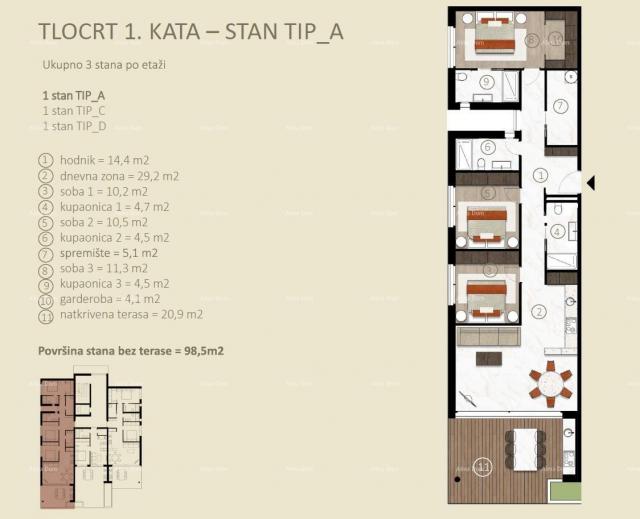 Stan Prodaja stanova u novom rezidencijalnom projektu u izgradnji, Novigrad!