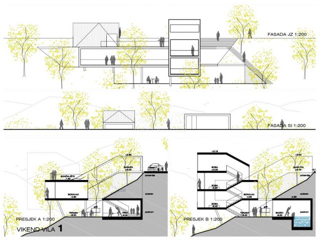 GORSKI KOTAR, FUŽINE – einzigartiges Projekt im Herzen von Gorski kotar, Baugrundstück 3340 m2 mit P