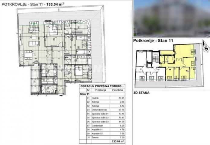 Centar-odličan nov četvorosoban stan 126 m2 na izuzetnoj lokaciji-povrat PDV-065/385 8880