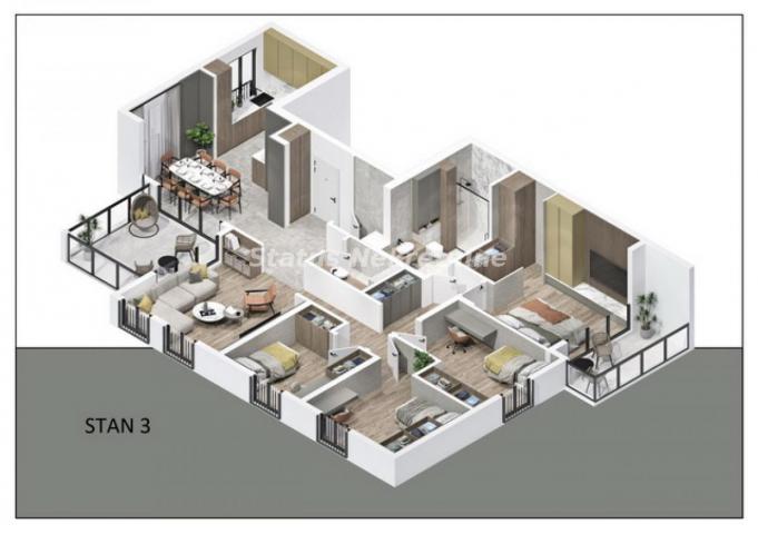 Severni Telep-Ekskluzivan Veliki Petosoban stan 170 m2 savremeni dom sa visokim standardima-065/385 