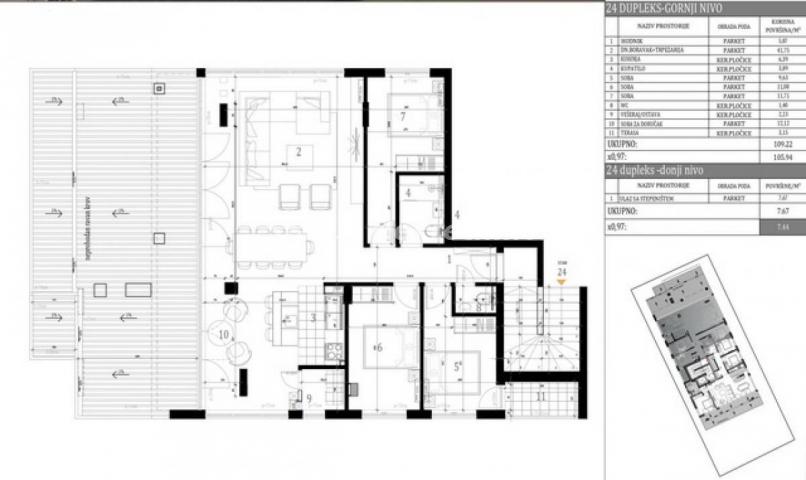 Evropski Bulevar-Veliki Četvorosoban Dupleks 113 m2 u Izgradnji-povraćaj PDV-a-065/385 8880