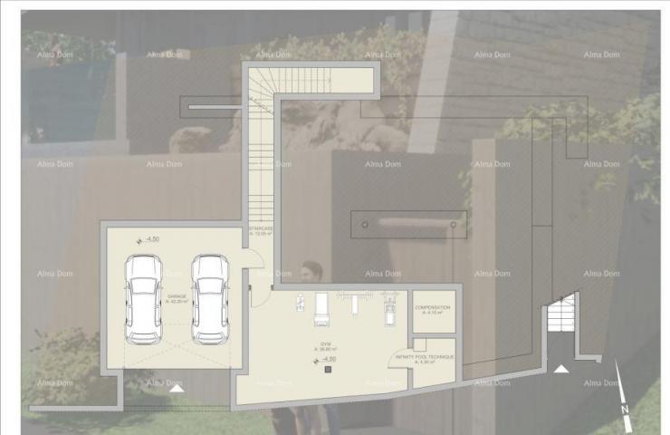 Haus Zum Verkauf steht ein neu gebautes modernes Einfamilienhaus mit Swimmingpool in der Nähe von Bu