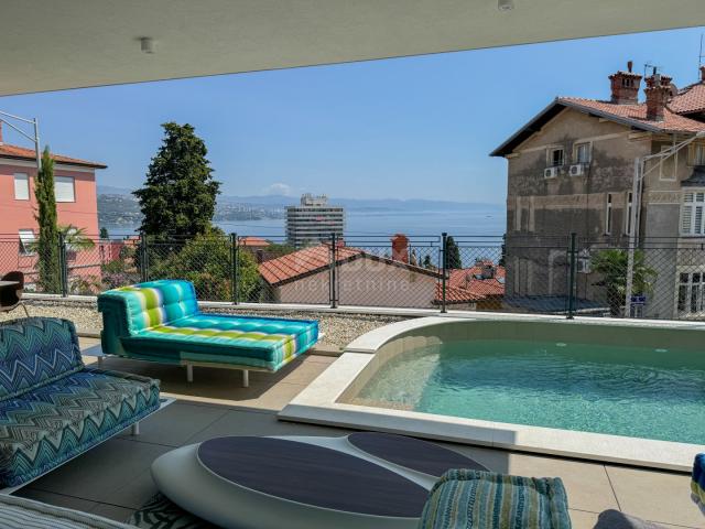  OPATIJA, CENTAR – luksuzan objekt od 155m2 s privatnim bazenom, wellness, concierge, recepcija, gar