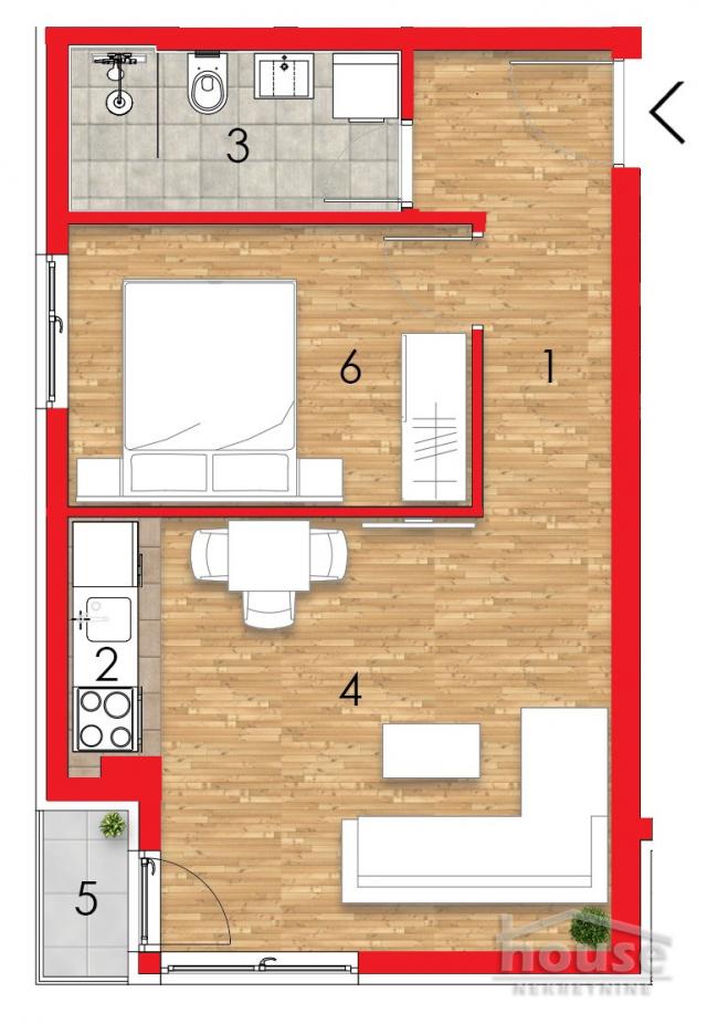 Izdavanje NOVI SAD, TELEP, kv: 39, € 420, ID: 9116640