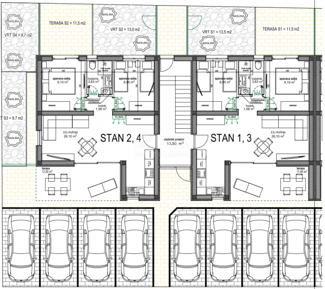 ZADAR, VIR – Neubau! Modernes Penthouse nur 130 Meter vom Strand entfernt mit fantastischem Meerblic