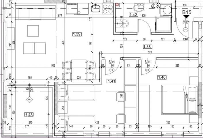 Trosoban stan u Novim Banovcima, 68m2