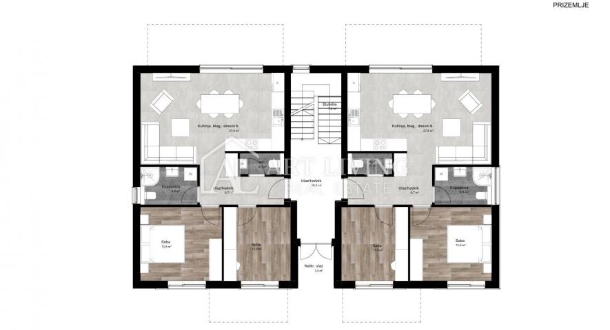 Istrien, Poreč, Umgebung – eine moderne Wohnung mit Garten in einem Neubau in hervorragender Lage