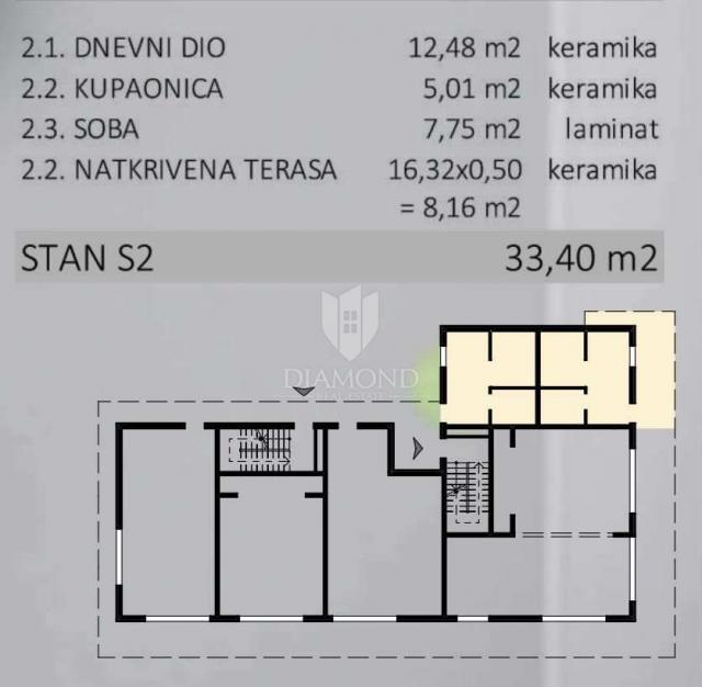 Wohnung Labin, 33,40m2