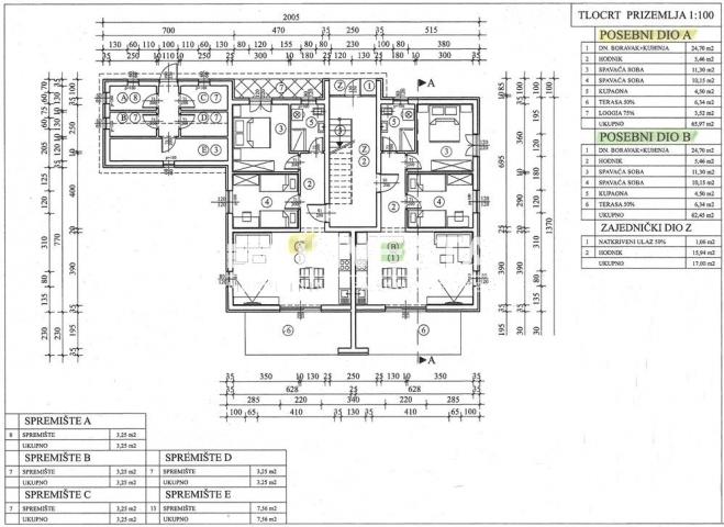 Poreč okolica - stan B 62, 45m2 u prizemlju, novogradnja