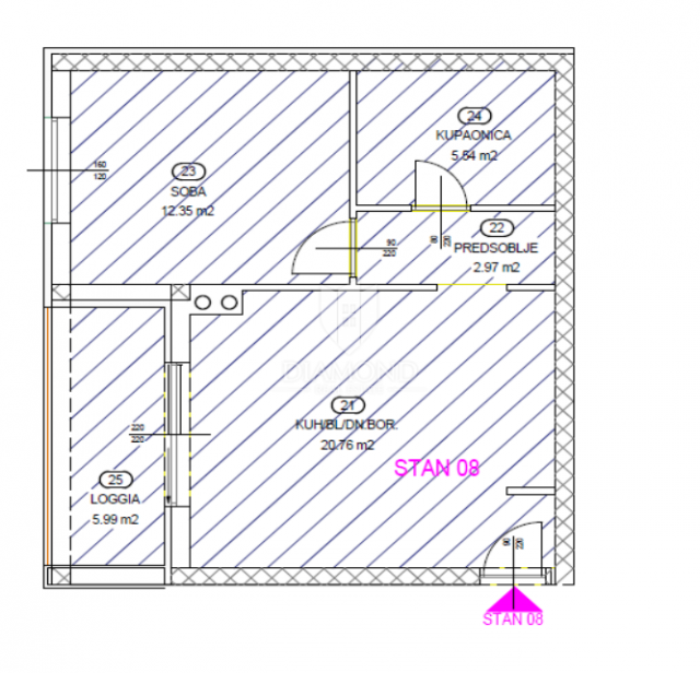 Wohnung Kastav, 47,61m2