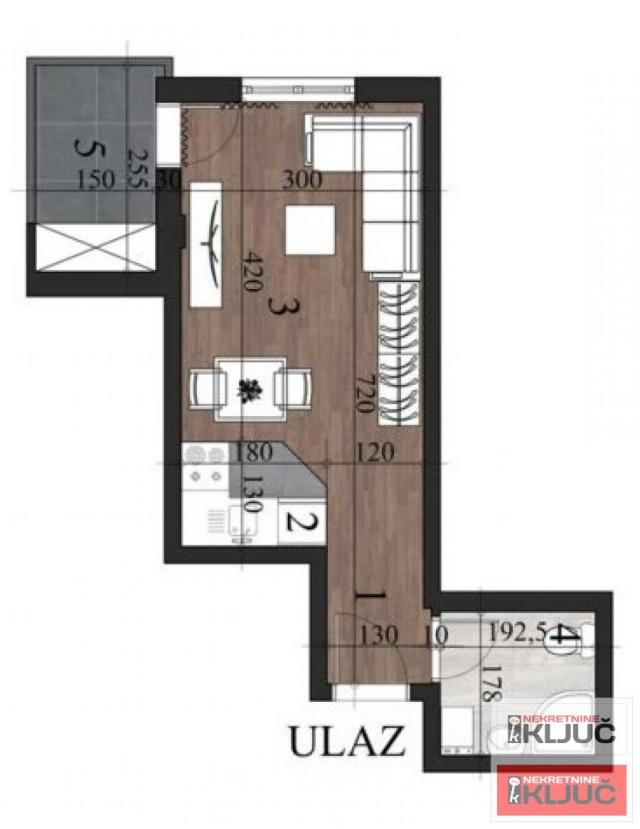 TELEP-LIMAN 4, 26m2, Garsonjera sa pdv