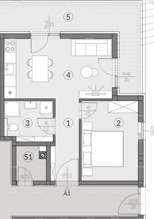 Wohnung Wohnungen zum Verkauf in einem neuen Projekt, Pula A1