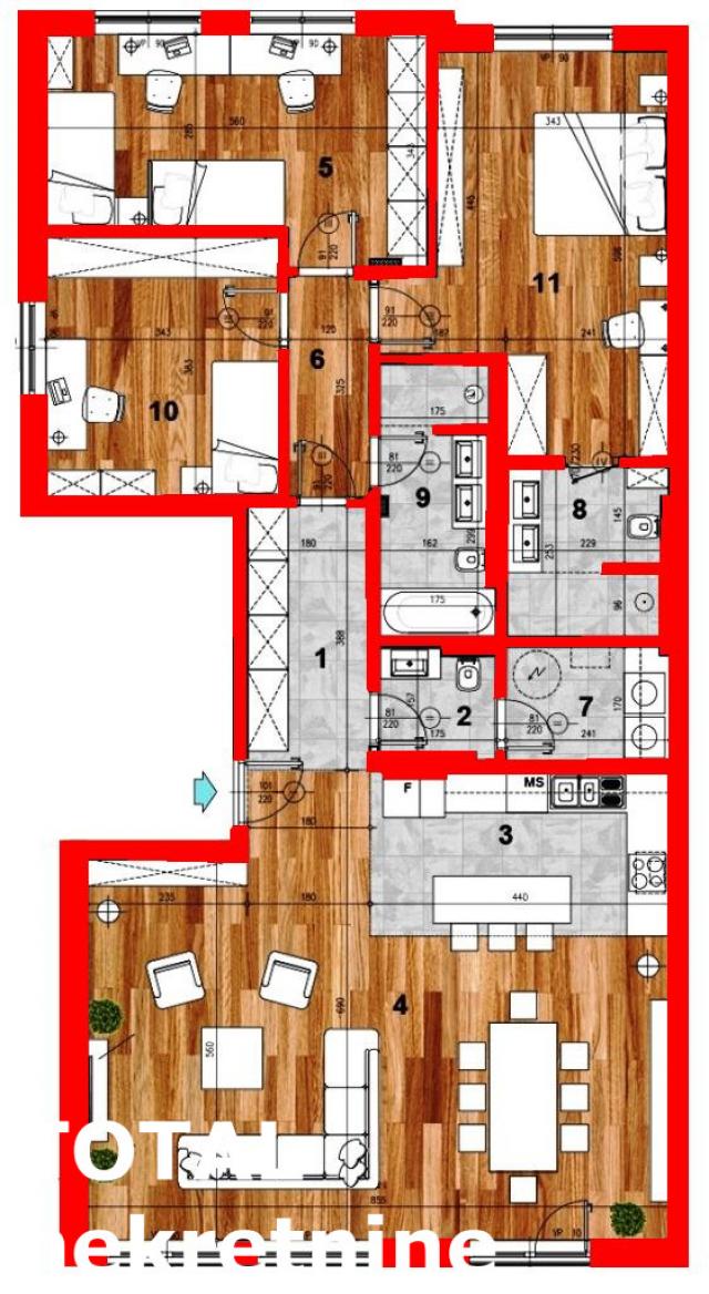 4 Četvorosoban stan NOVI SAD, 531380€