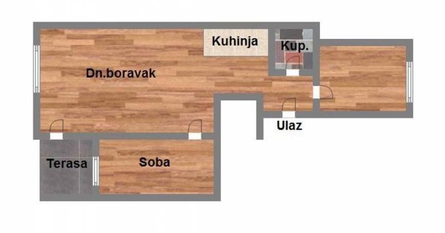 Dvoiposoban stan u izgradnji - 41m2