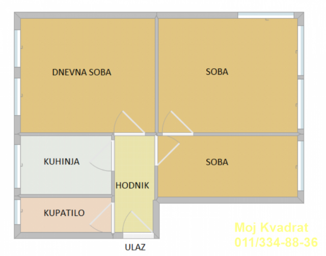 Savski venac, Topčider - Pionirska, 63m2