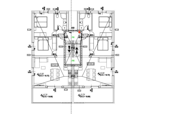 Trogir, Seget Donji, dvosoban stan na drugom katu neto korisne površine 65, 76 m2 – S5